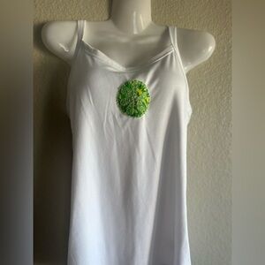 Hand sewn lime tank top